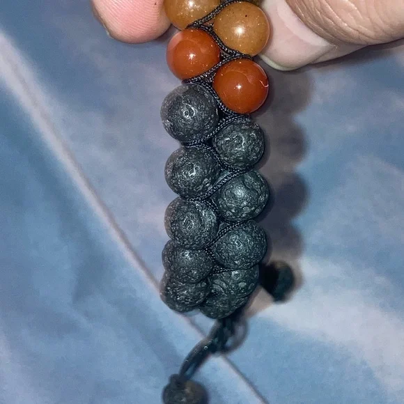 Chakra 7 Color Stone Double Bracelet - Picture 4 of 6